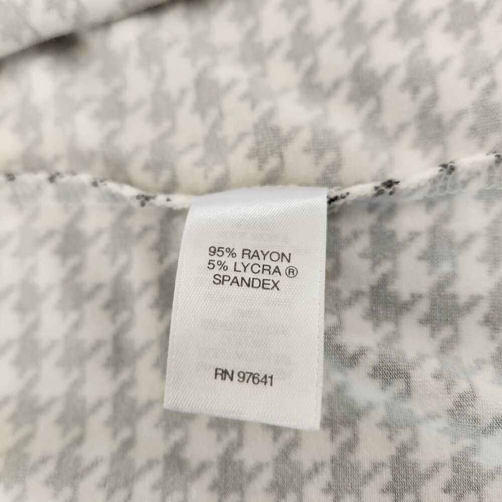 J. Jill Wearever Collection Cardigan Women PM Black White Houndstooth Open Front - Picture 8 of 12